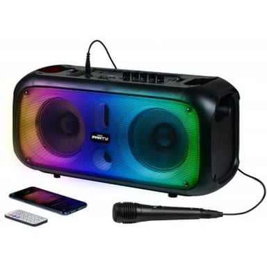 Speaker Bluetooth 200W luminoso e microfono cablato e telecomando