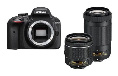 Nikon D3400 Noir - vue 1
