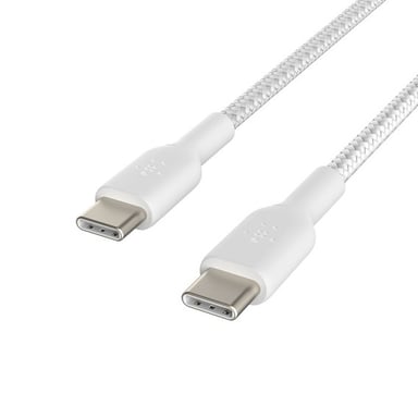 Cavo intrecciato da USB-C a USB-C BOOST CHARGE? (1 m), bianco
