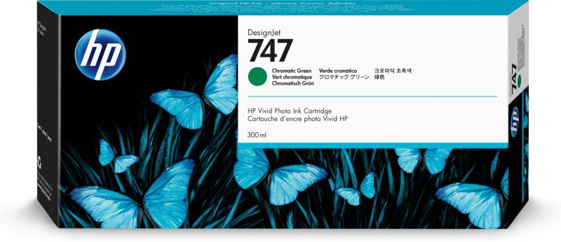 HP 747 300ml Vert cartouche d'encre - Cartouches d'encre (Vert, HP, W3Z71A W3Z72A X9D24A, P2V84A, A jet d'encre thermique, 300 ml) - Neuf