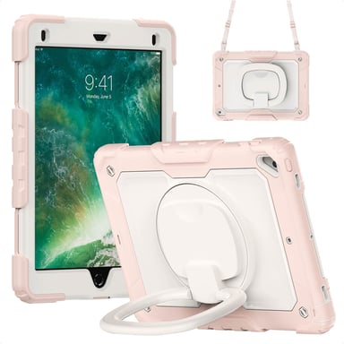 imoshion Coque tablette kidsproof Rugged pour Apple iPad 6 (2018) 9.7 pouces / iPad 5 (2017) 9.7 pouces / Air 2 (2014)/Air 1 (2013) - Rose clair