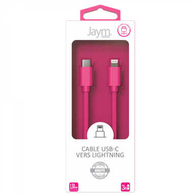 Cavo da USB-C a Lightning 3A - 1,5 metri - Collezione POP - Rosa