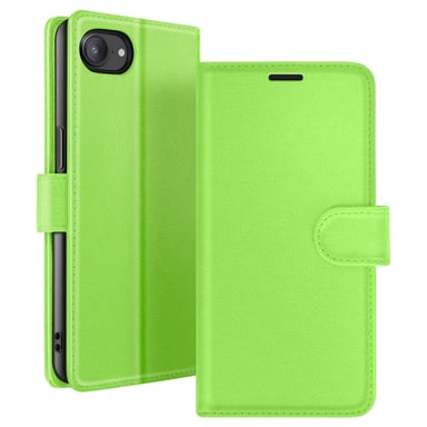 Zanaé Funda tipo cartera para iPhone 16e con soporte y lengüeta magnética Verde