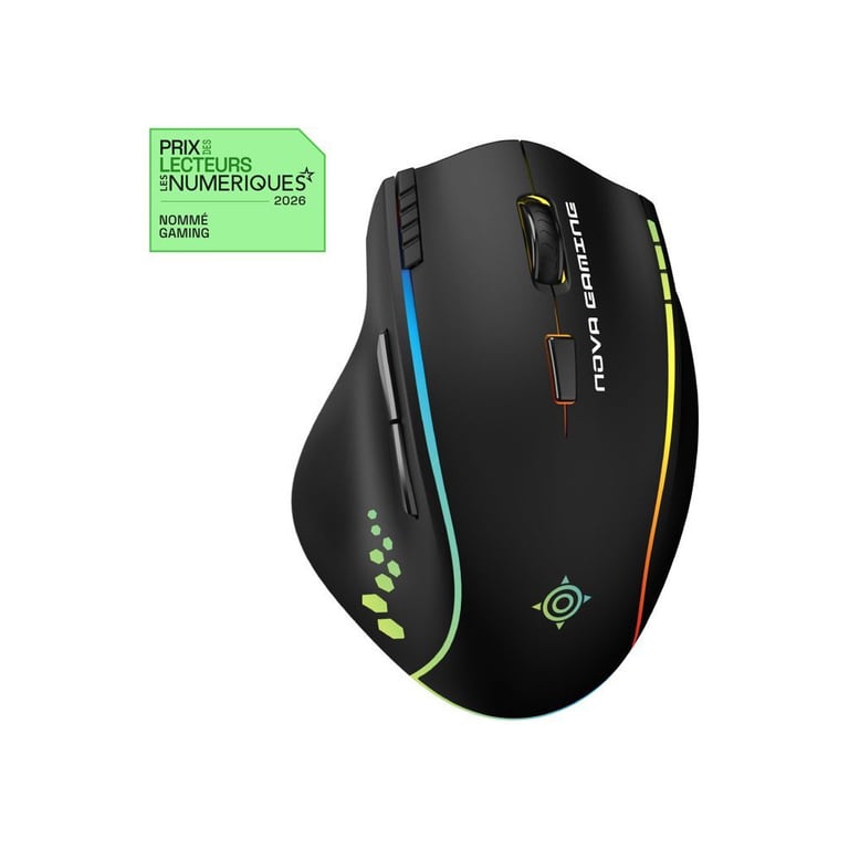 Souris Gaming Nova Gaming PERSEE GM405 – 10000 DPI, 7 Boutons Programmables, RGB - vue 3