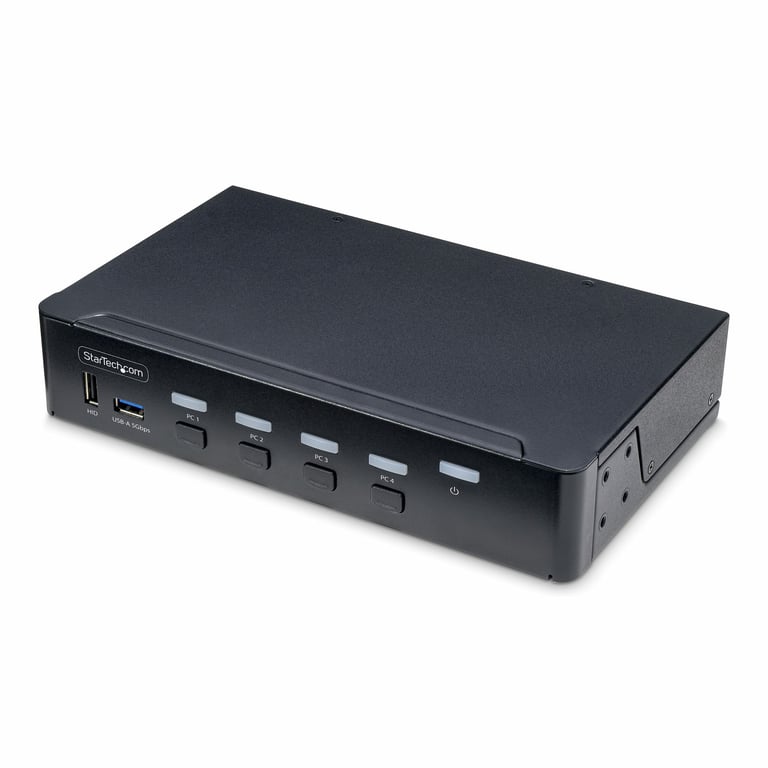 StarTech.com Switch KVM DisplayPort 4 Ports Moniteur Unique 4K 6x USB Commutateur écran clavier audioUSB 4 x KVM / audio / USB 1 utilisateur local de bureau Conformité TAA - vue 2