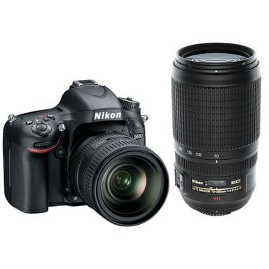 Nikon D610 + AF-S NIKKOR 24–85mm f/3.5-4.5G ED VR + AF-S VR Zoom-NIKKOR 70-300mm f/4.5-5.6G IF-ED + 32GB Kit d'appareil-photo SLR 24,3 MP CMOS 6016 x 4016 pixels Noir