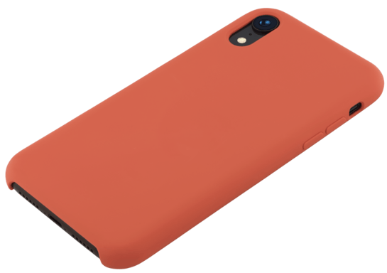 Coque en Gel de Silicone Doux pour Apple iPhone XR, Orange ardent