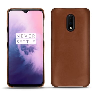 Coque cuir OnePlus 7 -  - Marron - Cuir lisse