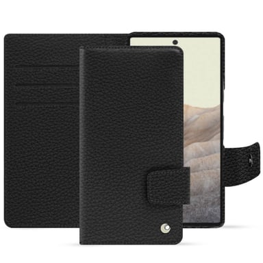 Housse cuir Google Pixel 7 Pro -  - Noir - Cuir grainé