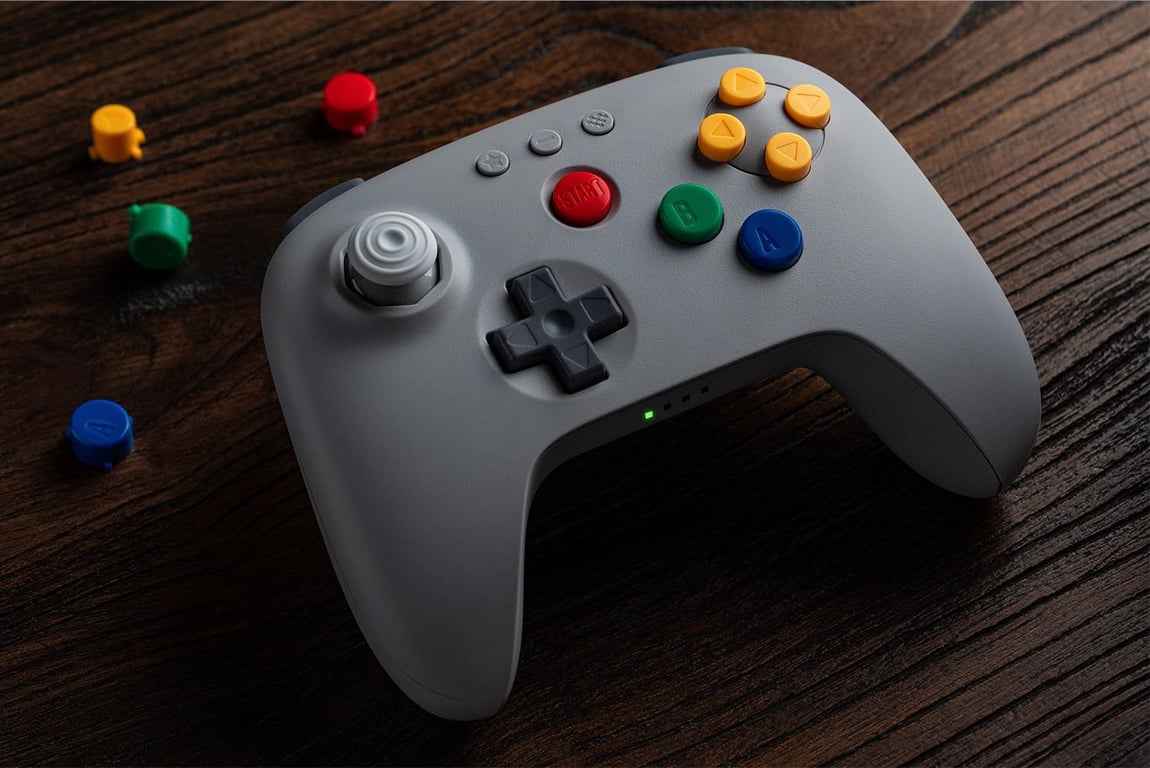 Mando inalámbrico 8BitDo 64 Bluetooth clásico vibración Switch Analogue 3D - vue 5