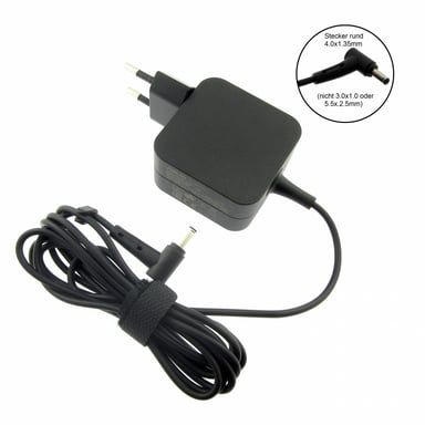 original Charger (Power Supply) for ASUS 0A001-00232500, 19V, 2.37A Plug 4.0 x 1.35 mm round, Plug round 4.0x1.35mm