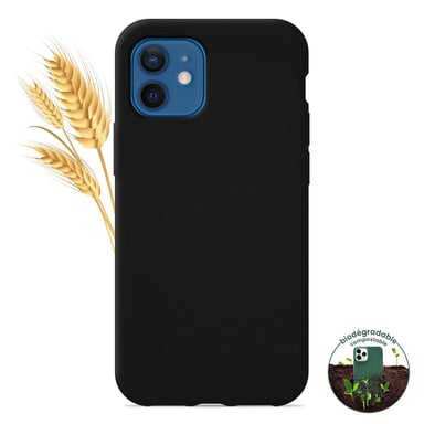 Coque silicone unie Biodégradable Noir compatible Apple iPhone 12 iPhone 12 Pro
