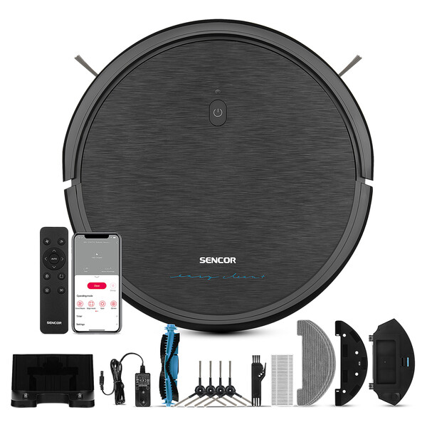Aspirateur Robot Laveur SENCOR EasyClean+ Ultra Mince Autonomie 120 min Capteurs Intelligents - vue 3