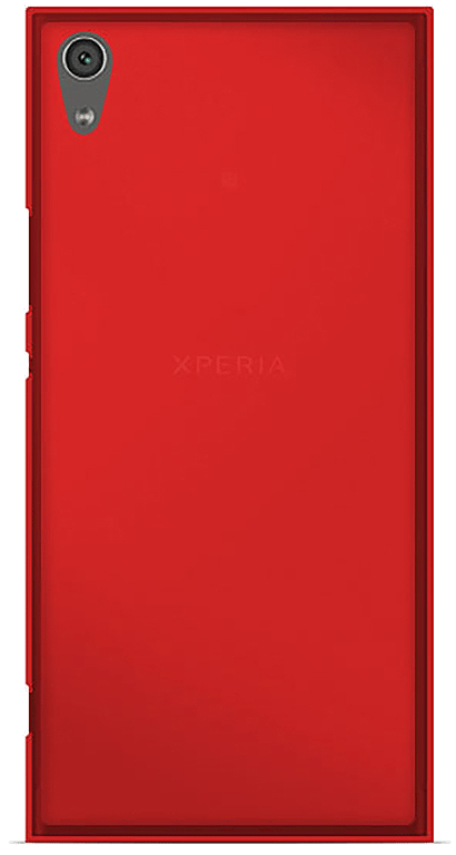 Coque silicone unie compatible Givré Rouge Sony Xperia XA1 Plus