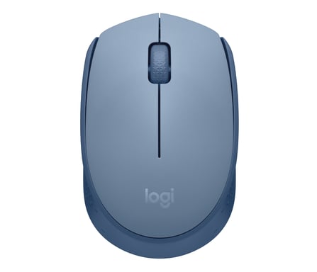 Logitech M171 Ratón inalámbrico de 2,4 GHz con minirreceptor USB, seguimiento óptico, ambidiestro - Gris azulado