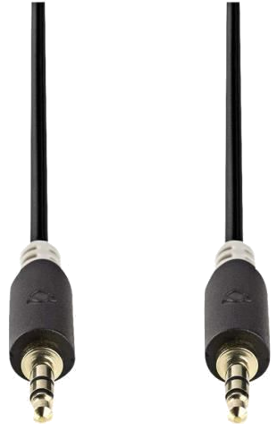 NEDIS Stereo Audio Cable - 3.5 mm Male - 3.5 mm Male - 1.0 m - Anthracite