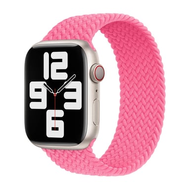 Bracelet Solo tressé pour Apple Watch | 38/40/41/42 mm - Taille 8 - Flamingo