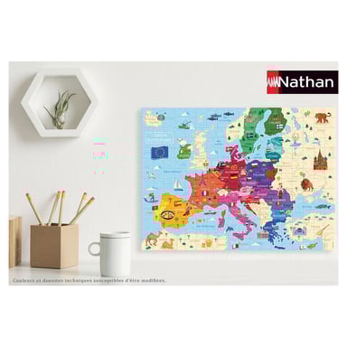 Puzzle educativo 250 piezas - Mapa infantil de Europa