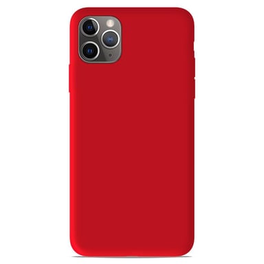 Coque silicone unie Mat Rouge compatible Apple iPhone 11 Pro Max