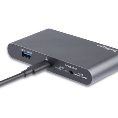 StarTech.com Docking Station USB C para 2 Monitores DisplayPort 4K - con Entrega de Potencia de 100W Passthrough - GbE - Hub Ladrón Concentrador de 2 Puertos USB-A - Dock USB Tipo C para Ordenador Portátil - con Cable de 1m