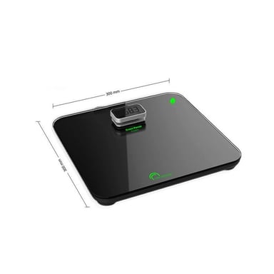 LITTLE BALANCE 8276 Kinetic Premium, Pese-personne sans pile, Rechargeable par son bouton Little Balance, 180 kg / 100 g, Noir