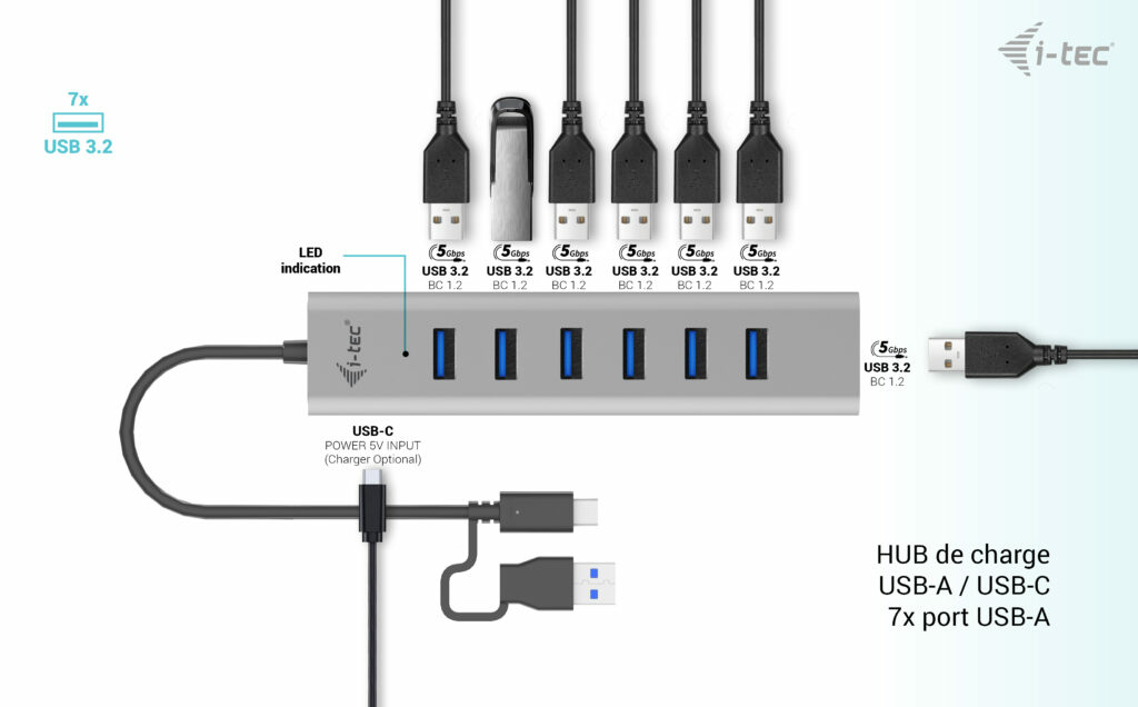 i tec USB CUSB A Charging Metal HUB 7 Port Neuf - vue 2