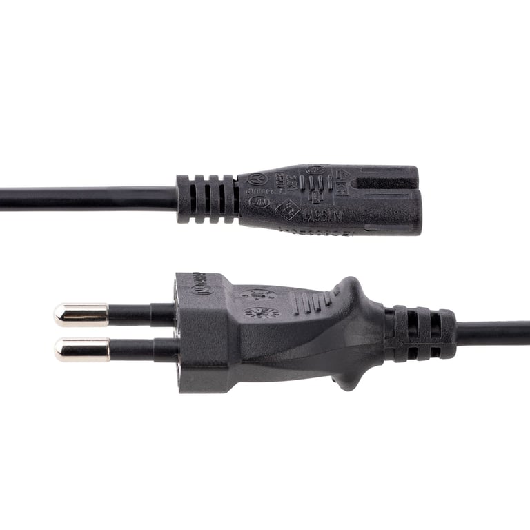 StarTech.com Câble d'alimentation 2,5 A 250 V 18 AWG, fiche UE vers C7, 3 m Noir - vue 5