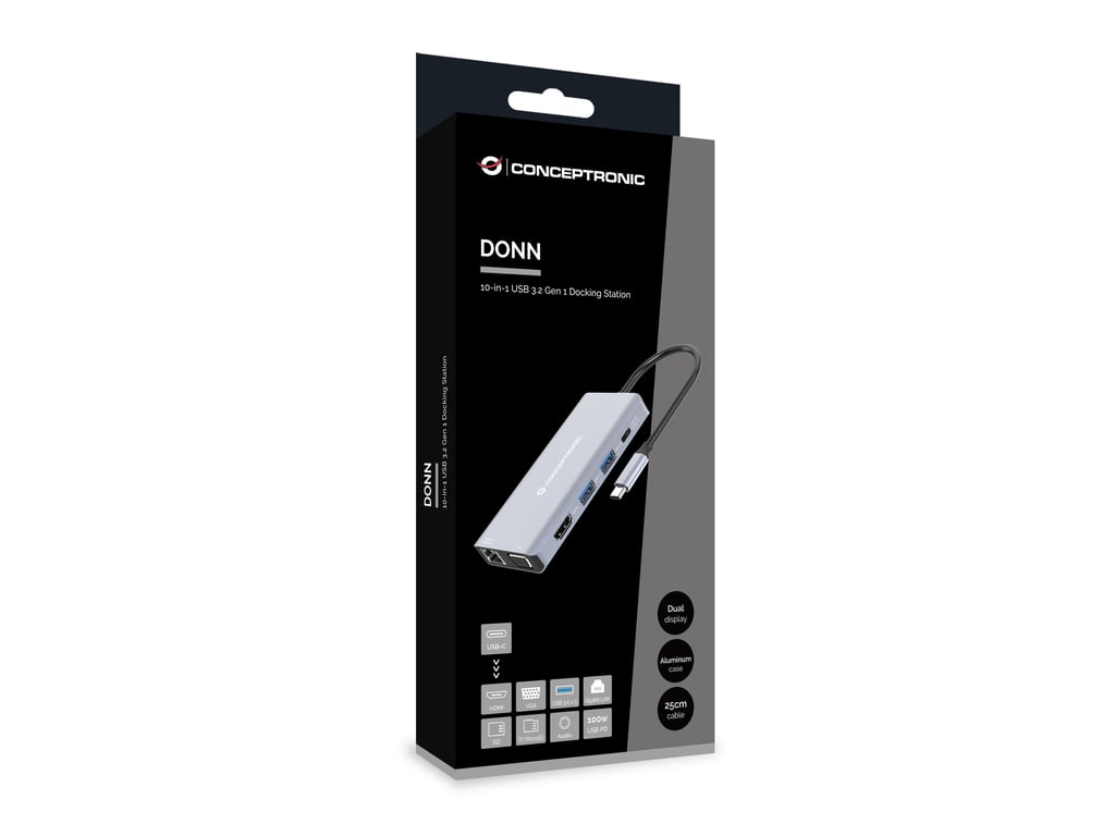 Conceptronic DONN20G Avec fil USB 3.2 Gen 1 3.1 Gen 1 Type C Neuf - vue 2