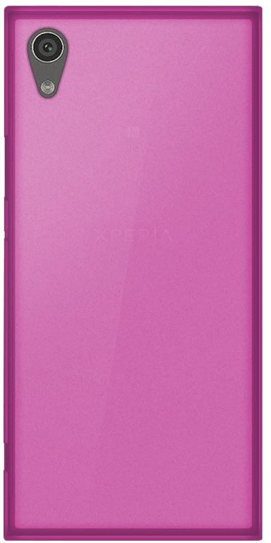 Coque silicone unie compatible Givré Rose Sony Xperia XA1