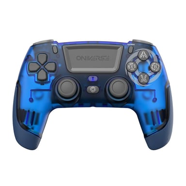 Manette sans fil Bluetooth Oniverse Revolt V2 pour PS4 Neptune Blue Contrôles analogiques turbo vibration gyroscope pavé tactile 3,5 mm