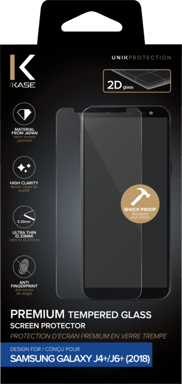 Protezione dello schermo in vetro temperato premium per Samsung Galaxy J4+ 2018/ J6+ 2018, trasparente