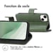 imoshion Étui de téléphone portefeuille Luxe pour iPhone 14 Plus - Vert
