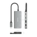 AISENS Hub USB 3.1 USB-C, USB-C/M-1xUSB-C PD 100W+1xUSB-C USB3.0/H+1xUSB-C USB2.0/H+2xUSB-A USB2.0/H, Gris, 15cm