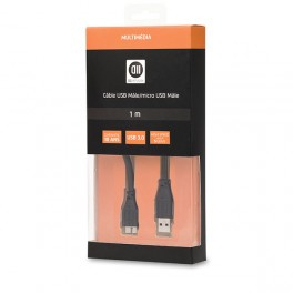 D2 Diffusion D2MICROUSB3100 câble USB USB 3.2 Gen 1 (3.1 Gen 1) 1 m USB A Micro-USB B Noir