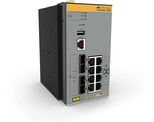 Allied Telesis AT IE340 12GP 80 Géré L3 Gigabit Ethernet 101001000 Connexion Ethernet supportant 'alimentation via ce port PoE Neuf
