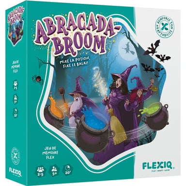Jeu de société familial ASMODEE Abracada-Broom Mémoire et tactique 2-5 joueurs ~20 min Multicolore