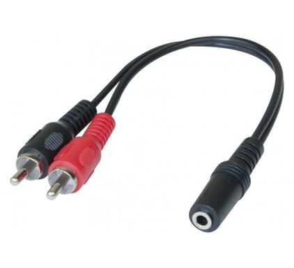 Hypertec 721121-HY câble audio 3,5mm 2 x RCA Noir