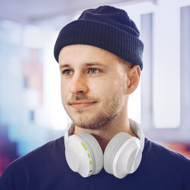 Hama Spirit Calypso Cuffie senza fili Archetto Bluetooth Chiamate/Musica Grigio, Bianco