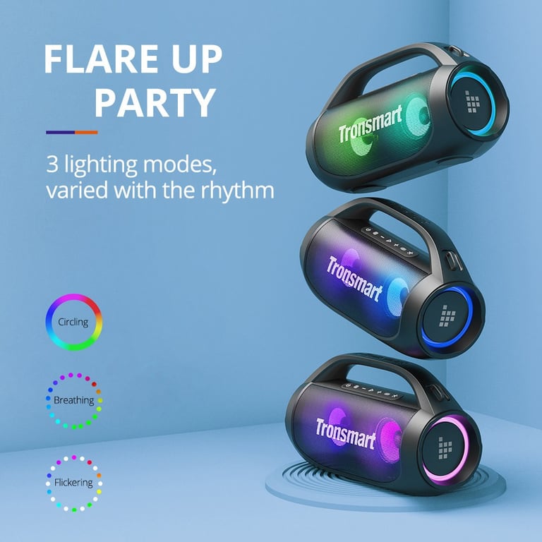 Haut parleur Bluetooth Portable Puissant Tronsmart Bang avec Son Enveloppant à 360 Degrés Audio à Domicile avec Basses Profondes Assistant Vocal IPX5 jusqu'à 20H d'Autonomie Haut parleur Karaoke Neuf - vue 2