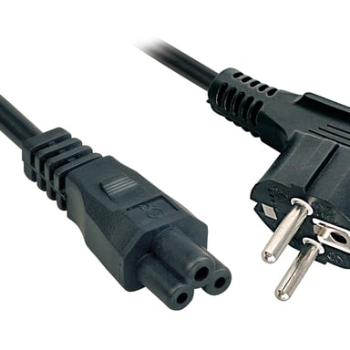 Lindy 5m, CEE 7/7 - IEC 320 C5 Negro CEE7/7 C5 acoplador