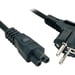 Lindy 5m, CEE 7/7 - IEC 320 C5 Negro CEE7/7 C5 acoplador