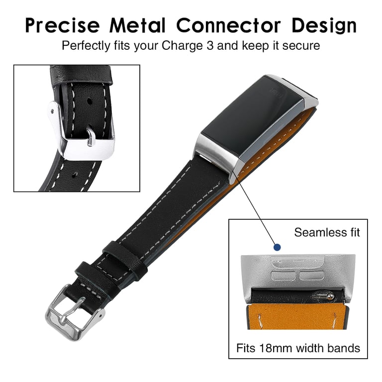 Bracelet en cuir pour Fitbit Charge 34 Neuf - vue 3