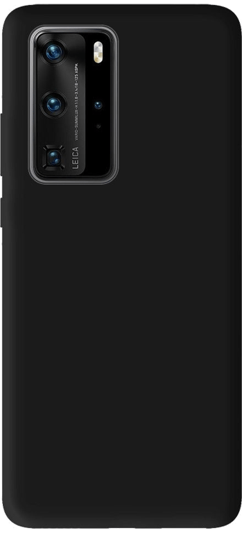 Coque silicone unie compatible Mat Noir Huawei P40 Pro