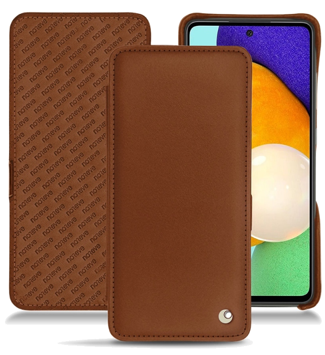Housse cuir Samsung Galaxy A52 - Rabat horizontalMarron