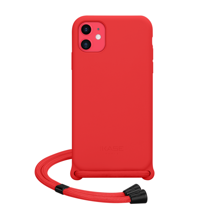 Funda de Silicona suave con logo para Apple iPhone 11 Rojo