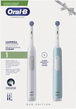 Oral-B Pro 1 Duo White & Blue Adulte Bleu, Blanc