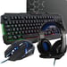 The G-Lab Combo Argon teclado Ratón incluido Juego USB AZERTY Francés Negro