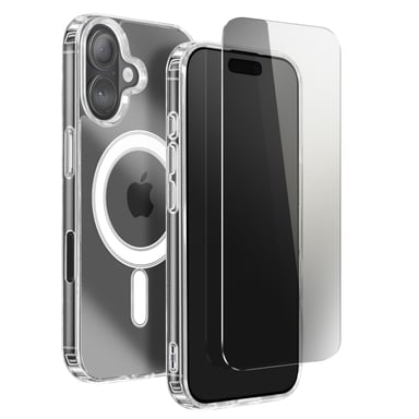 4smarts Funda MagSafe para iPhone Serie 17 Pack Premium con Vidrio Templado 9H Transparente