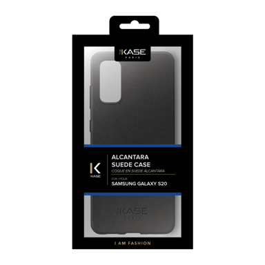 Cover in pelle scamosciata Alcantara per Samsung Galaxy S20, nero notte