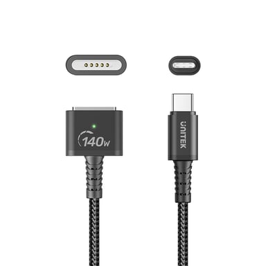 UNITEK C14121BK-2M cable eléctrico Negro MagSafe 3 USB C